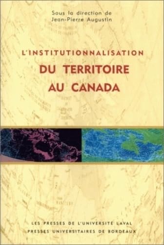 L'institutionnalisation du territoire au Canada book
