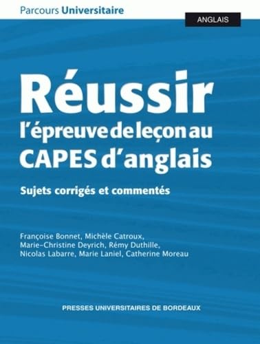 Pour reussir l'épreuve orale du capes d'anglais book