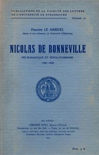 Nicolas de Bonneville, préromantique et révolutionnaire, 1560-1628 book