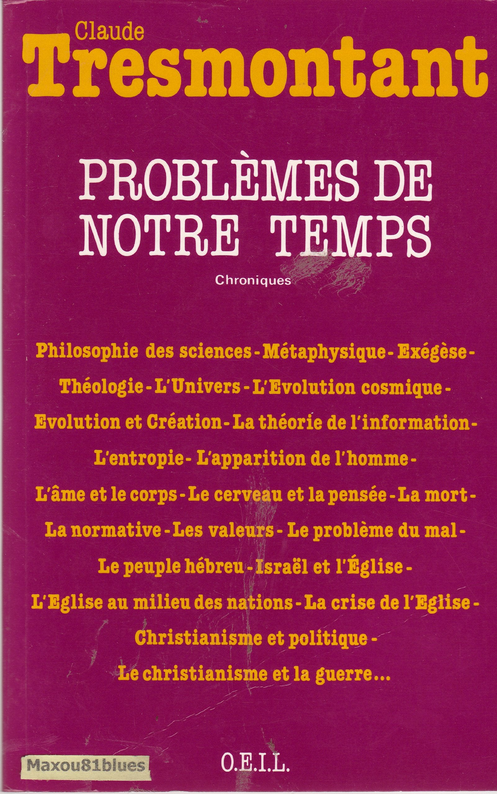 Problèmes de notre temps: Chroniques Books