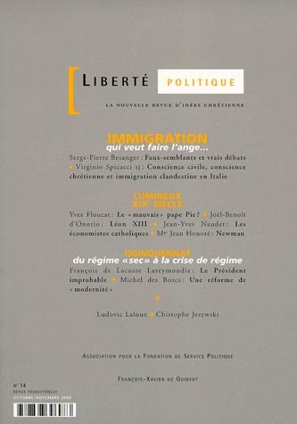 Liberté politique, n° 14. Immigration : qui veut faire l'ange... book