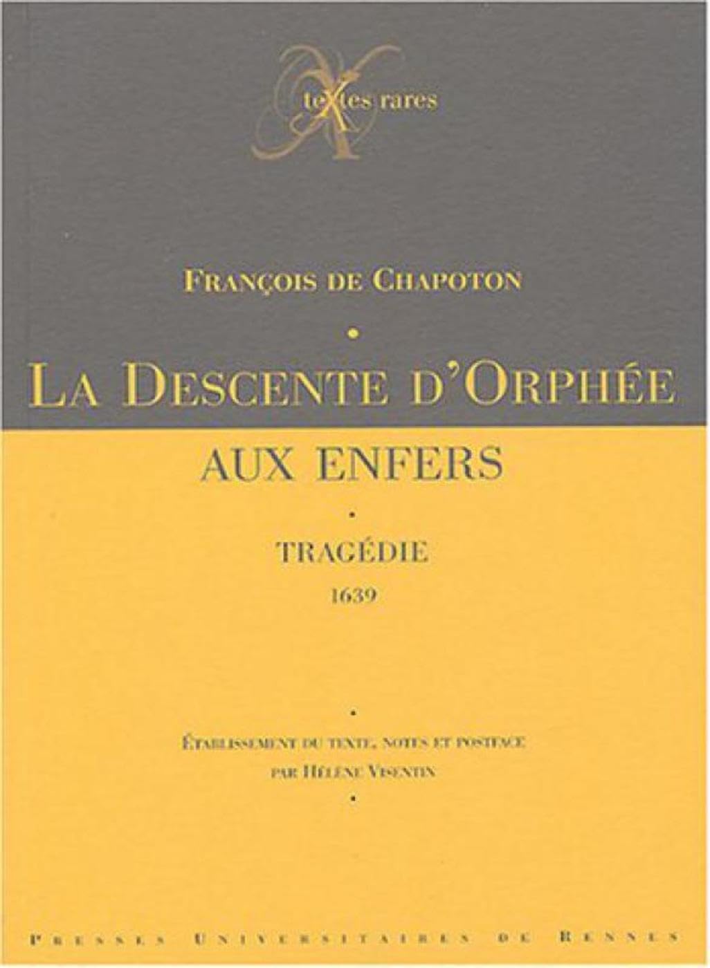 DESCENTE D ORPHEE AUX ENFERS Art & Literature