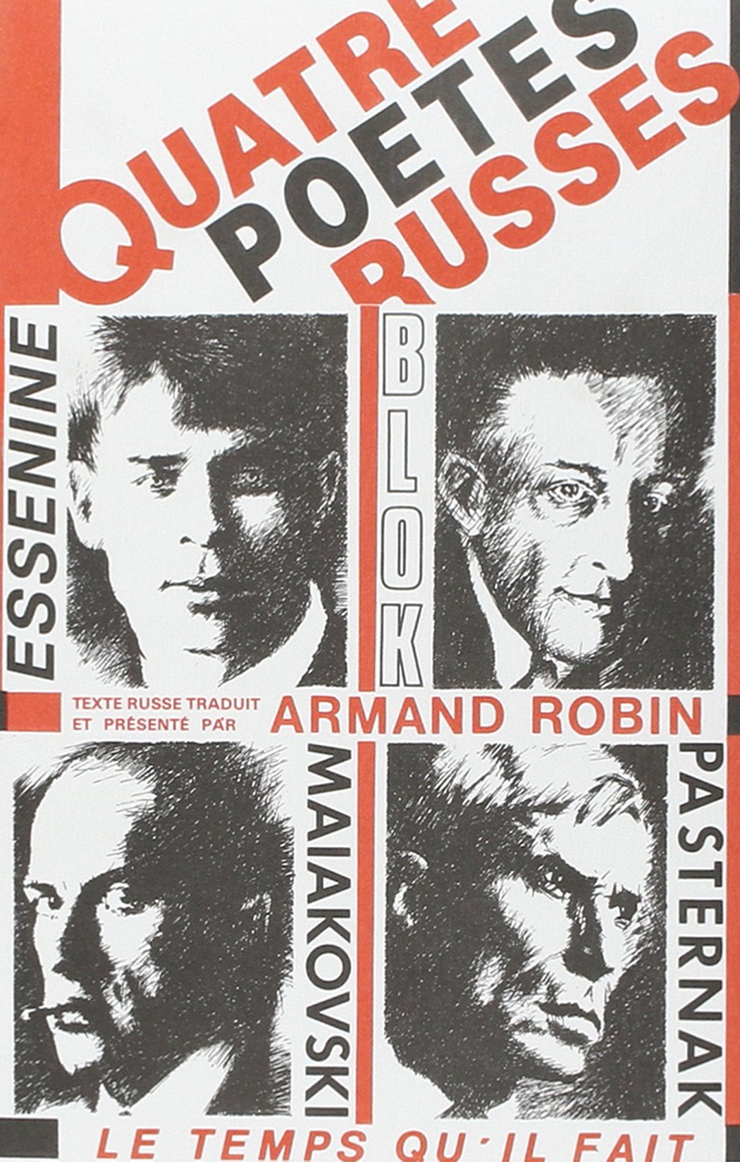 Quatre poètes russes V. Maïakovsky, B. Pasternak, A. Blok, S. Essénine Contemporary literature