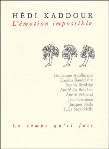 L'Emotion impossible : lectures de poésie book