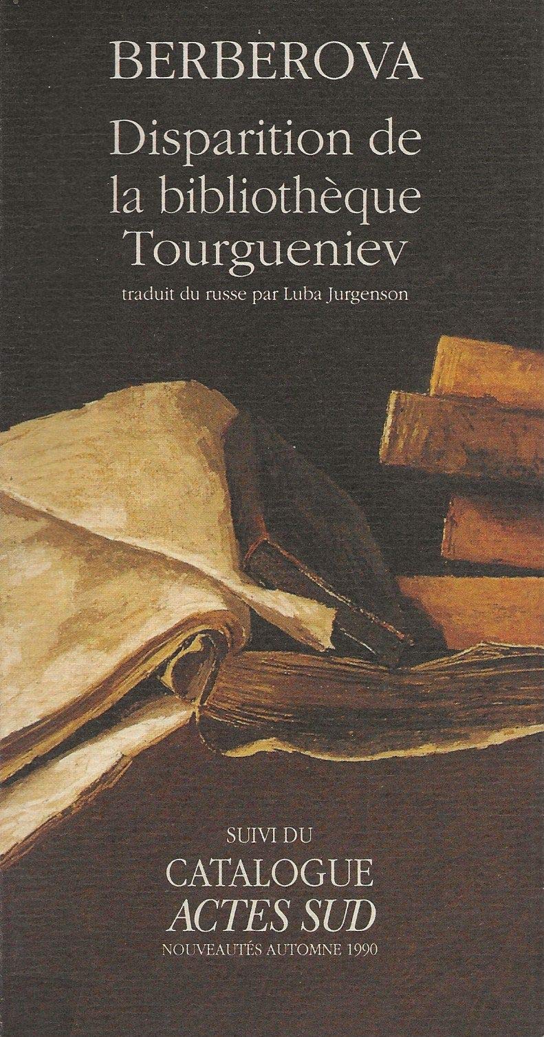 Disparition de la bibliothèque Tourgueniev Books