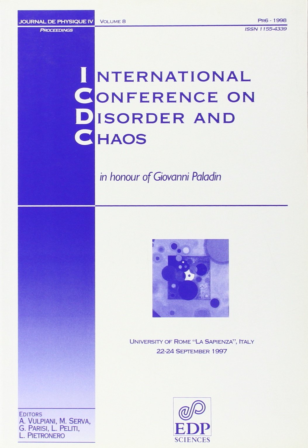 INTERNATIONAL CONFERENCE ON DISORDER AND CHAOS book