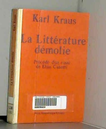 La litterature démolie book