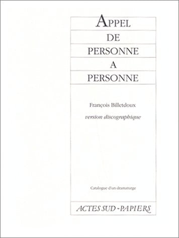 Appel De Personne A Personne book
