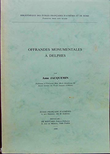 Offrandes monumentales à Delphes book