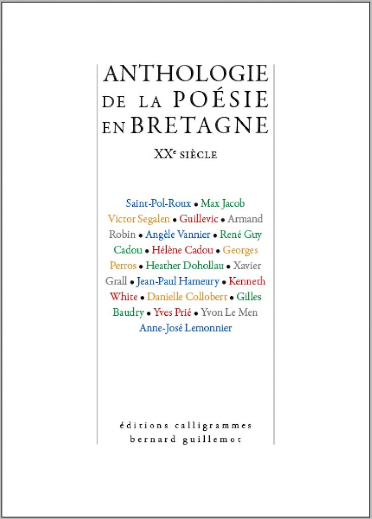 Anthologie de la poésie en Bretagne au XXe siècle Poetry
