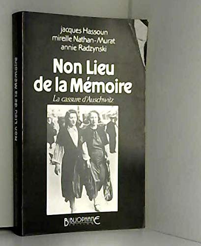 Non lieu de la mémoire book