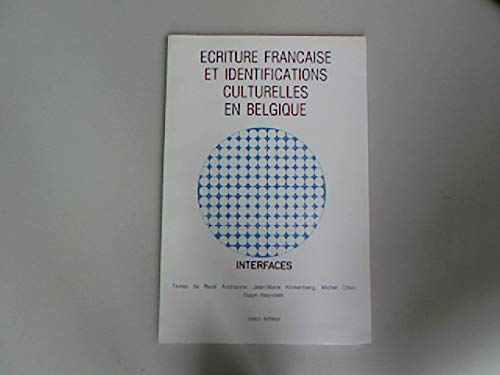 Ecriture française et identifications culturelles en Belgique Books