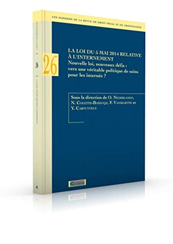 La loi du 5 mai 2014 relative à l'internement book