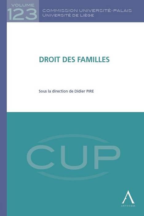 DROIT DES FAMILLES: SOUS LA DIRECTION DE DIDIER PIRE book