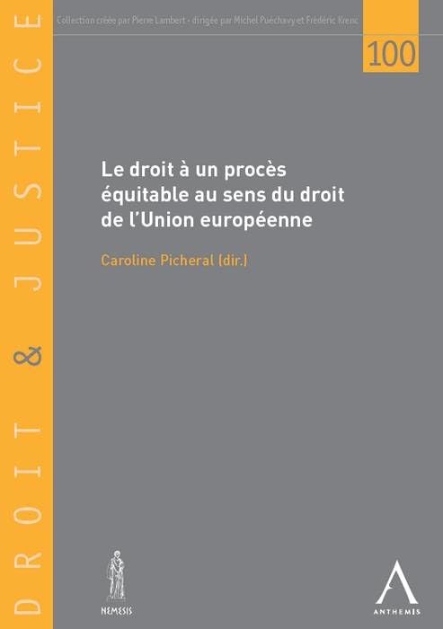 le droit à un procès équitable au sens du droit de l'union européenne: SOUS LA DIRECTION DE CAROLINE PICHERAL book