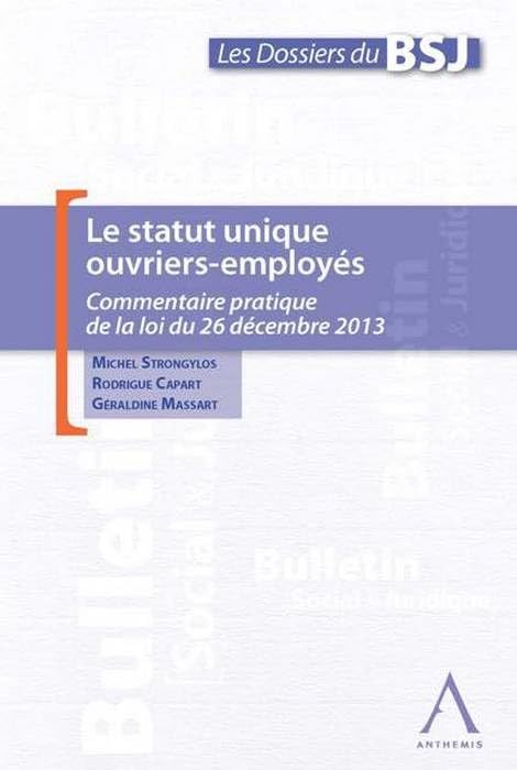 LE STATUT UNIQUE OUVRIERS-EMPLOYÉS: COMMENTAIRE PRATIQUE DE LA LOI DU 26 DÉCEMBRE 2013 book