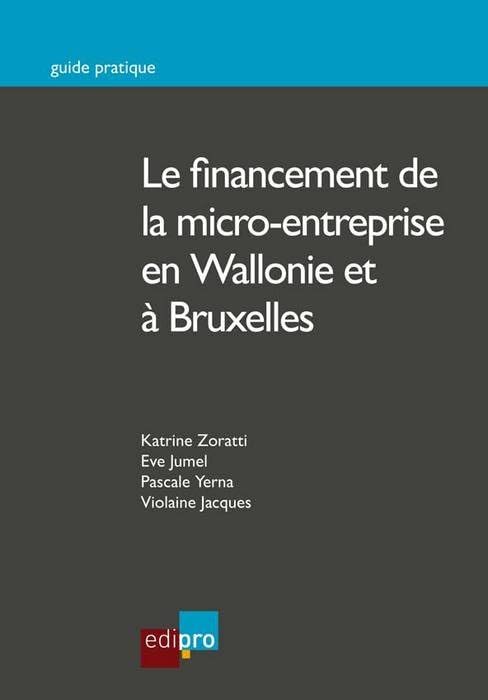 LE FINANCEMENT DE LA MICRO-ENTREPRISE EN WALLONIE ET À BRUXELLES book