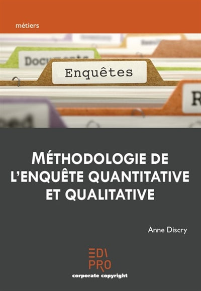 Product Image: Méthodologie de l'enquête quantitative et qualitative