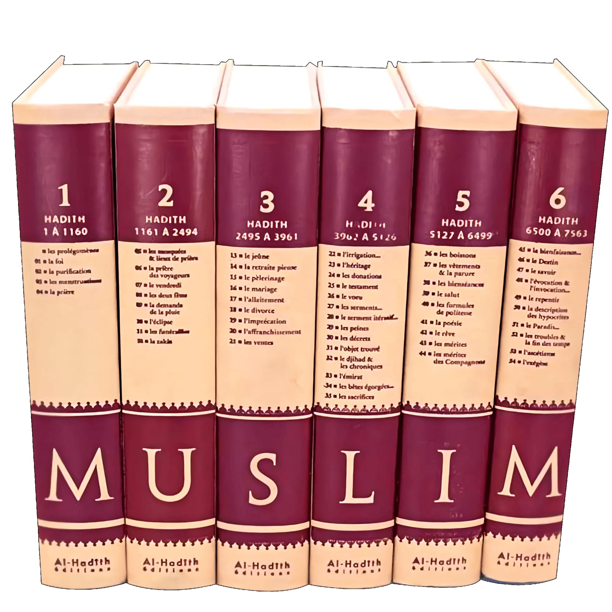 Sahih Muslim : receuil de hadiths (version intégrale 6 VOL) Books