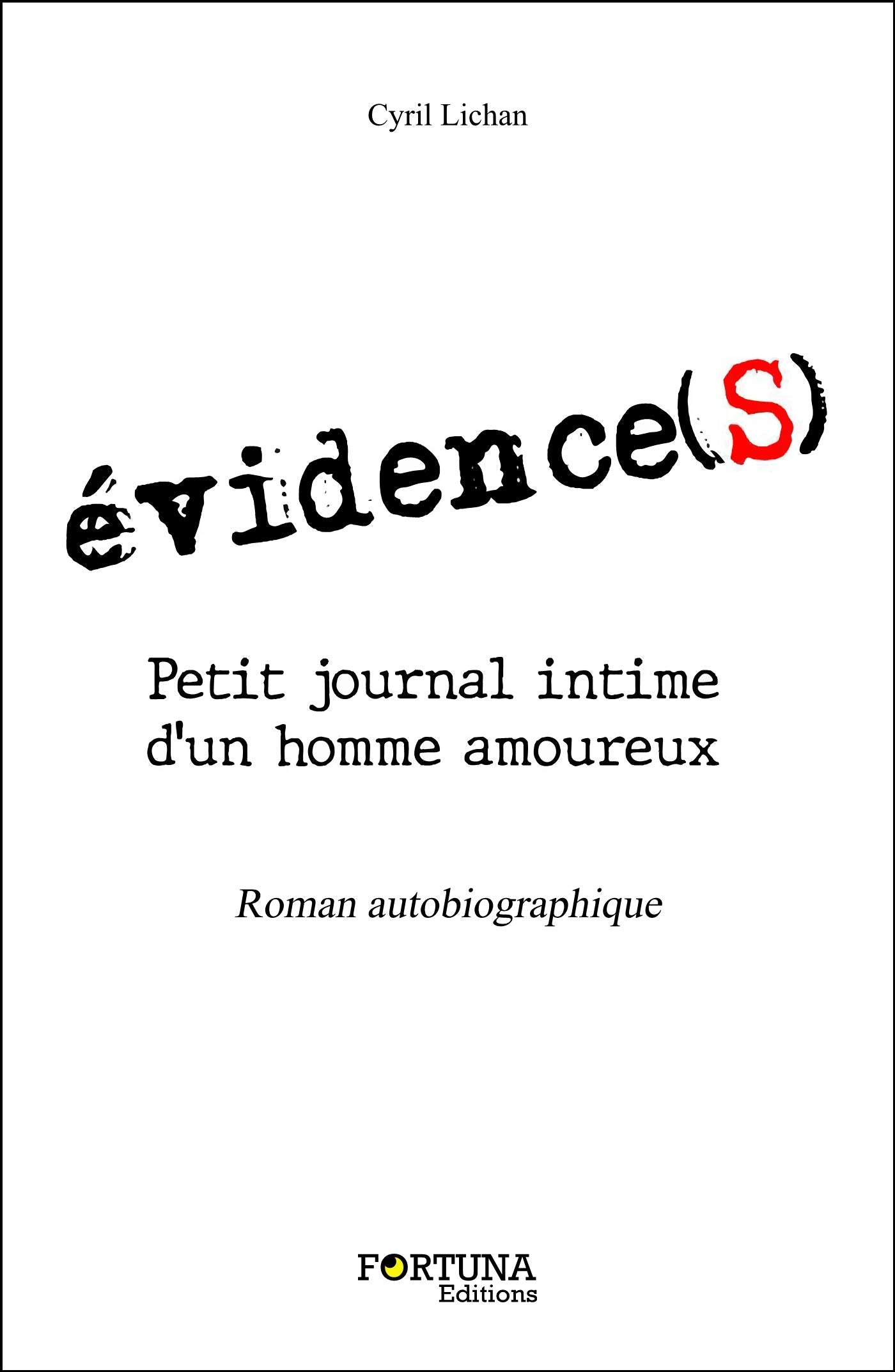 évidence(s)-Petit journal intime d'un homme amoureux Books