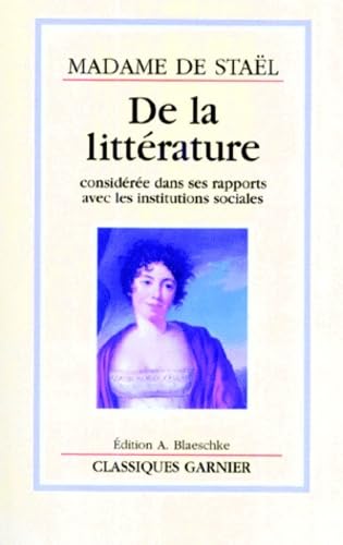De la littérature considérée dans ses rapports avec les institutions sociales Books
