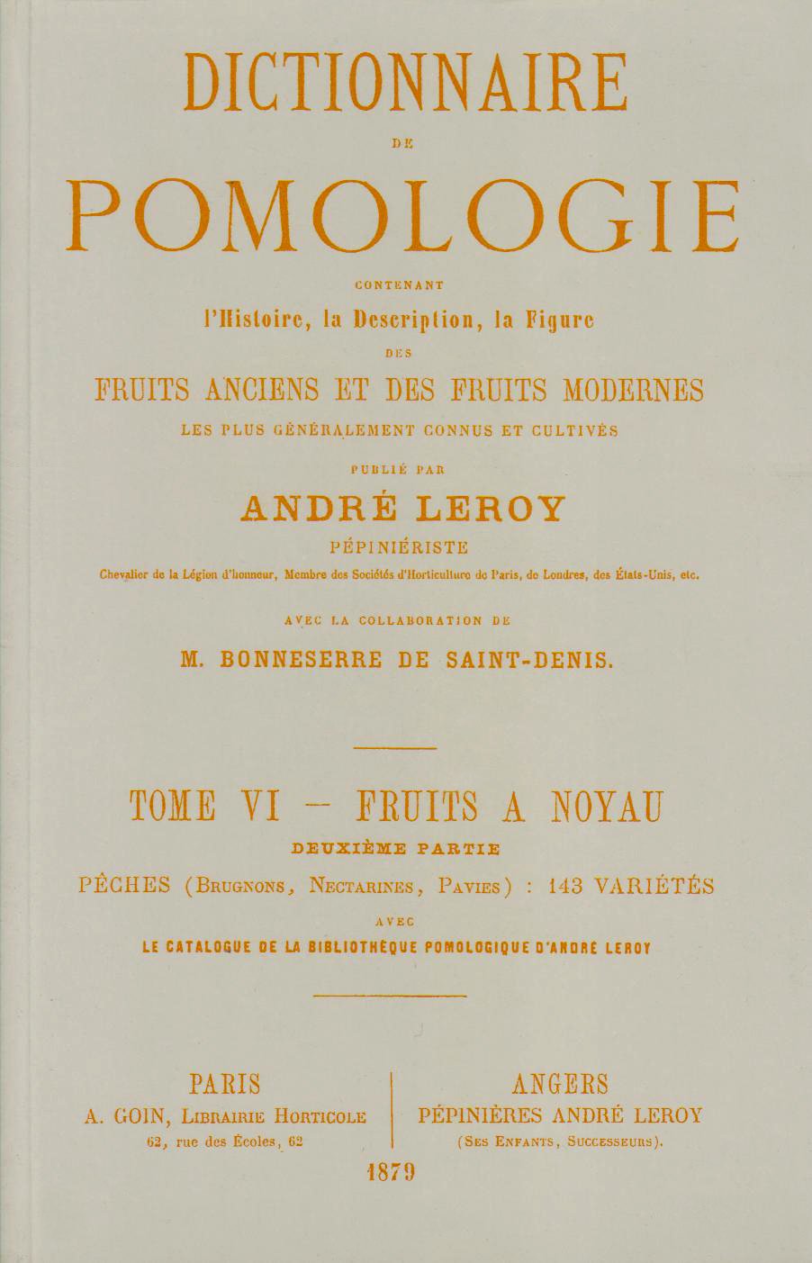 Dictionnaire de Pomologie - Tome VI (Pêches) book