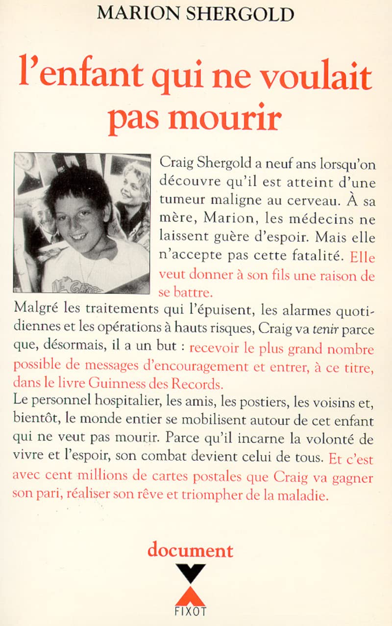 L'enfant qui ne voulait pas mourir book