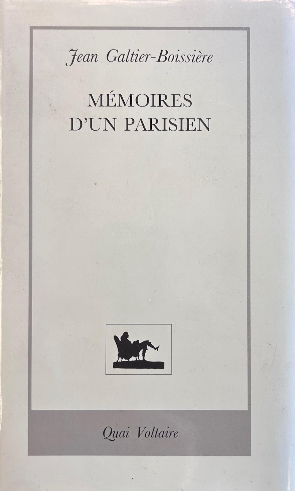 Mémoires d'un Parisien book