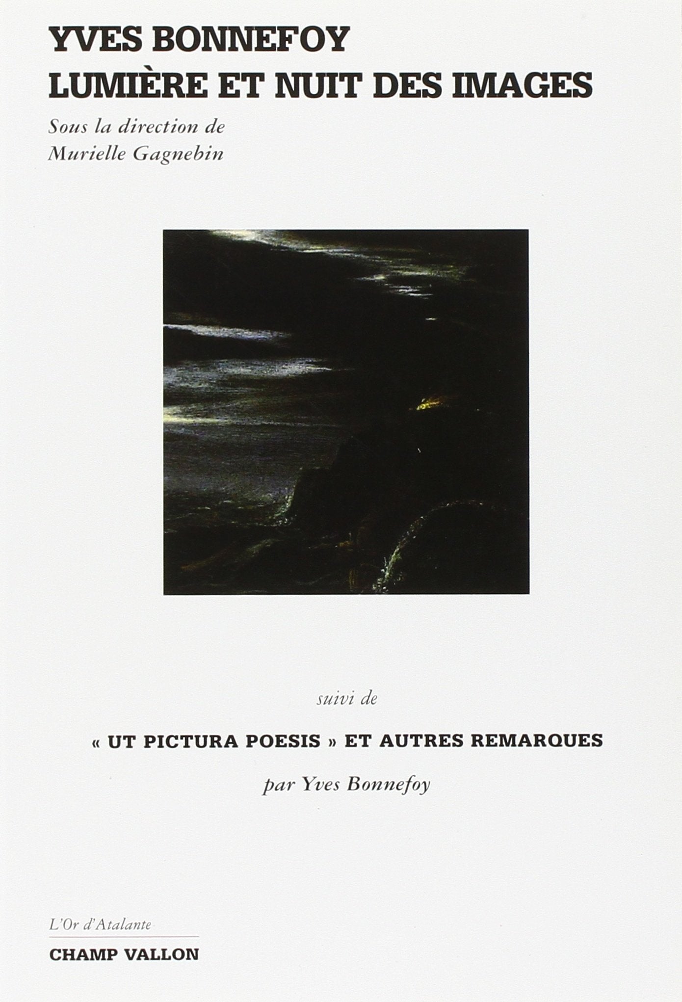 YVES BONNEFOY LUMIERE ET NUIT DES IMAGES: Lumière et nuit des images suivi de Ut pictura poesis et autres remarques Essays & Short Stories