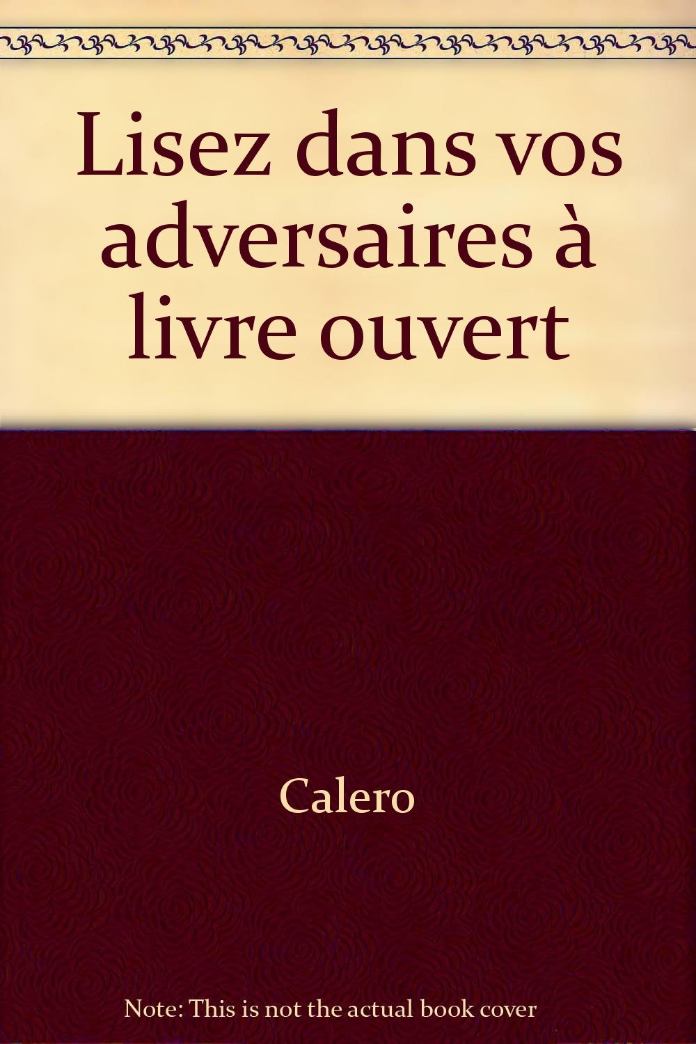 Lisez dans vos adversaires à livre ouvert book