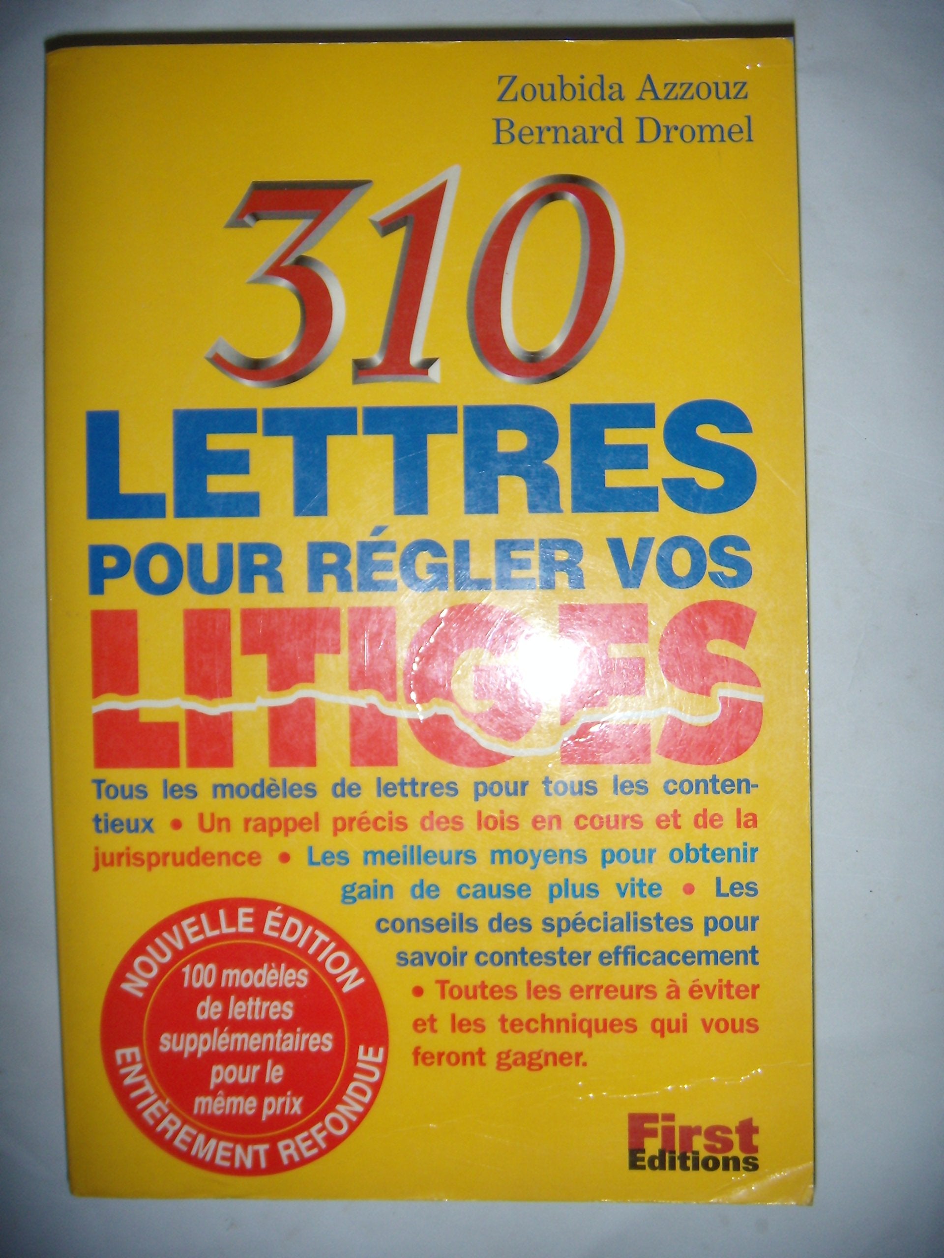 310 lettres pour régler vos litiges book