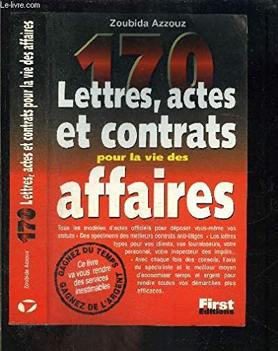 170 lettres, actes et contrats dans la vie des affaires book