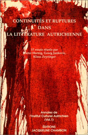 Continuité et ruptures dans la littérature autrichienne book