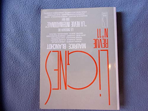 Revue ligne no 11 maurice blanchot Books