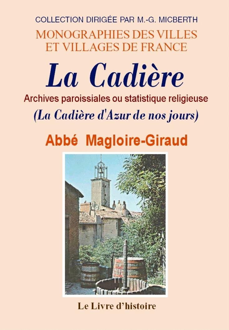 La Cadière : archives paroissiales de statistique religieuse book