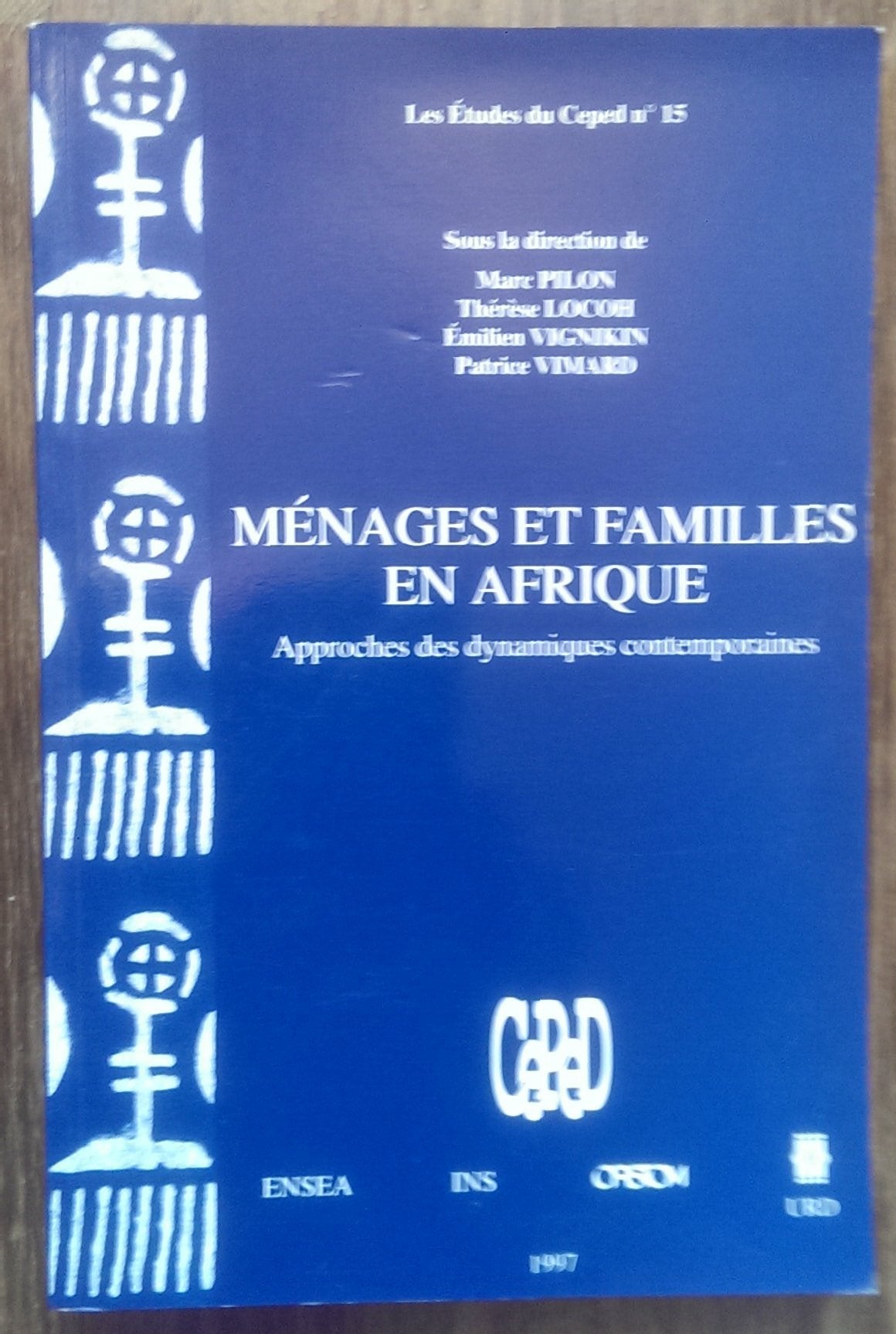 Ménages et familles en Afrique: Approches des dynamiques contemporaines, séminaire, Lomé, 4-8 décembre 1995 book