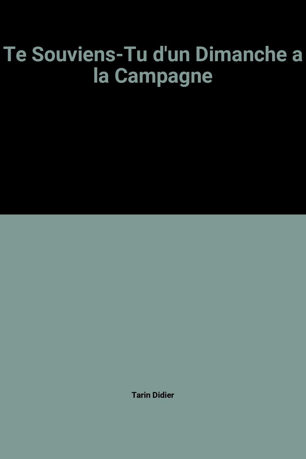 Te souviens-tu d'un dimanche a la campagne book