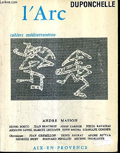 L'Arc cahiers méditerranéens - André Masson - La brume dans la vallé de l'arc - Jonas - Vardia - Heidegger et le monde grec - Marcoule - Masson et les quatre éléments - renaissance littéraire occitane book