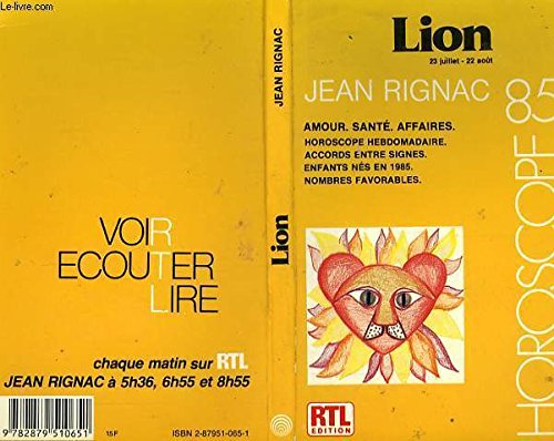 Lion 23 juillet - 22 aout - horoscope 85 Books
