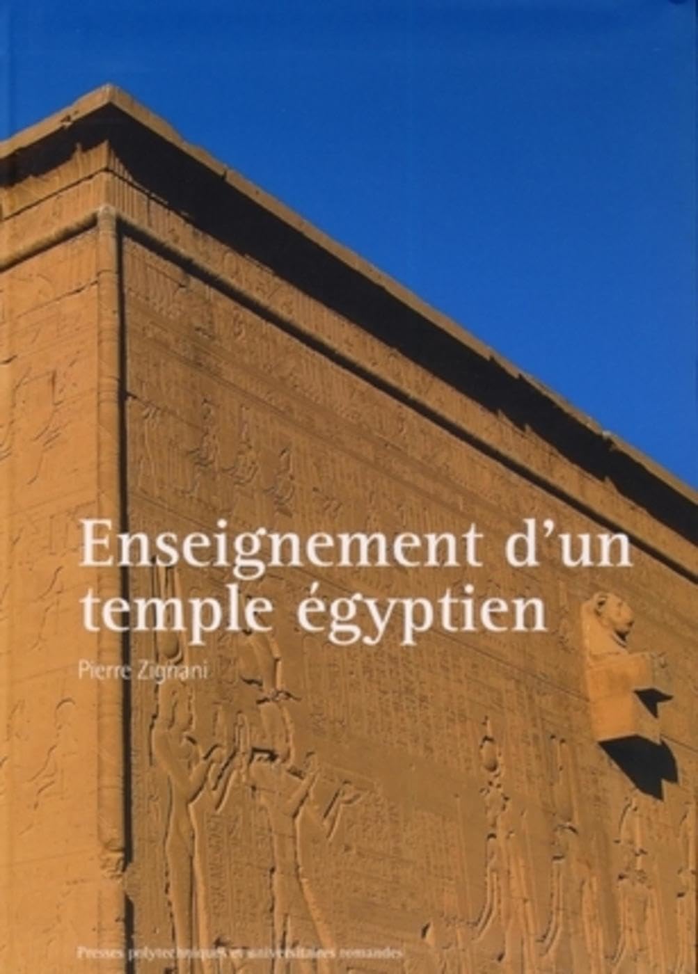 Enseignement d'un temple égyptien: Conception architectonique du temple d'Hathor à Dendara book