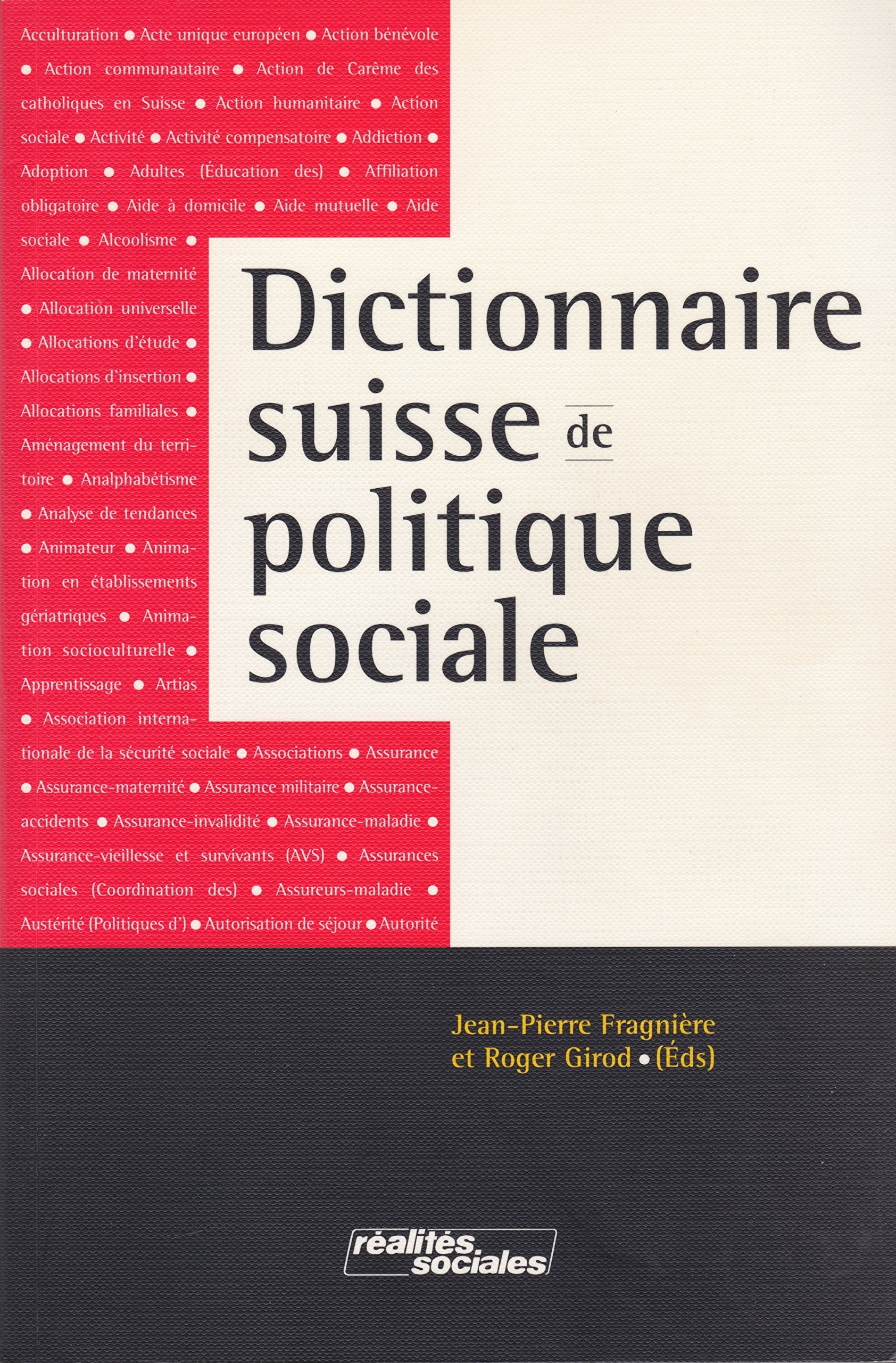 Dictionnaire suisse de politique sociale Books