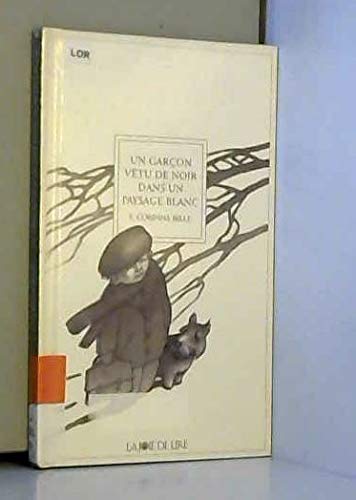 Un garçon vétu de noir dans paysage blanc book