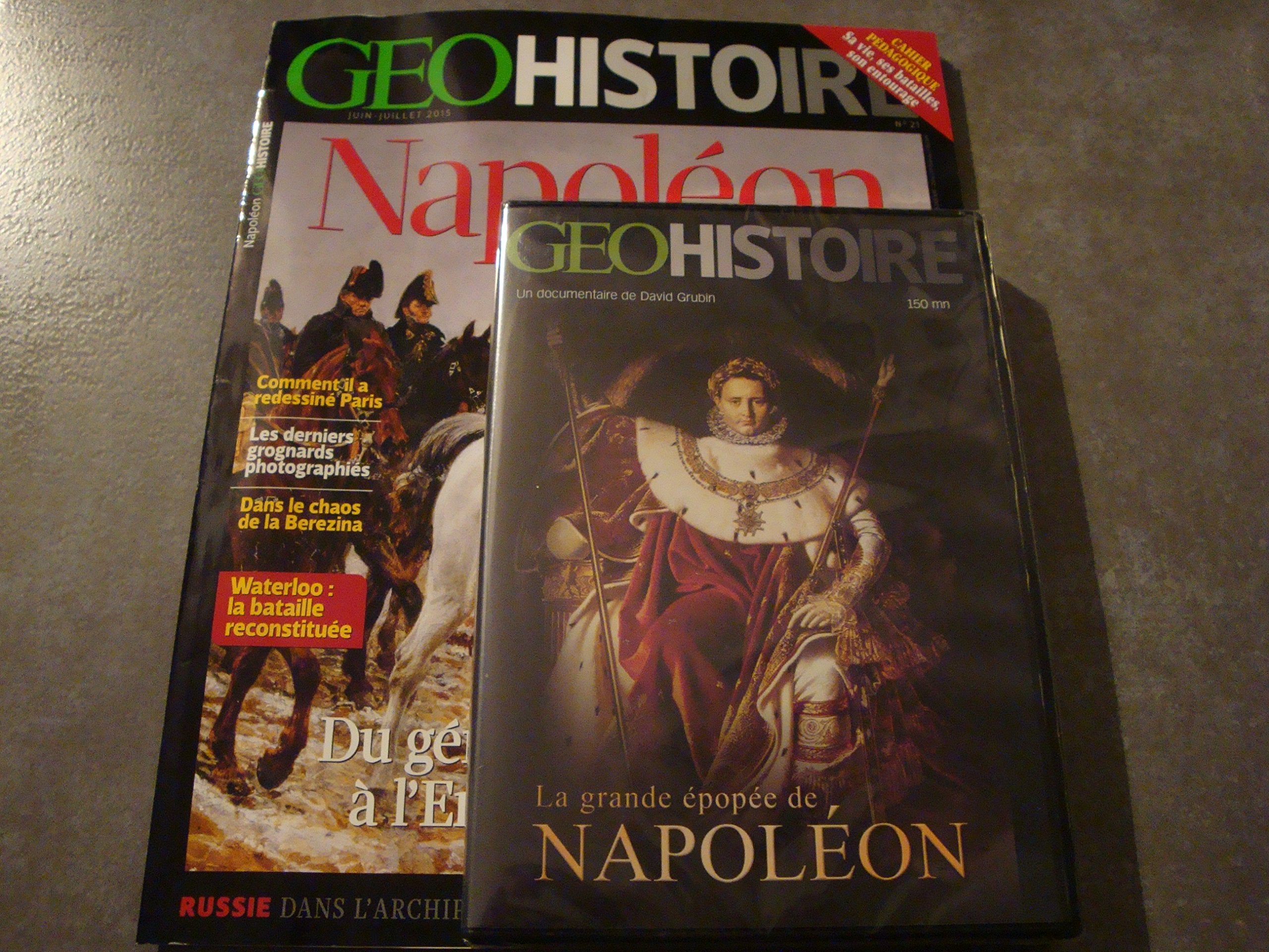 GEO HISTOIRE N°21 "NAPOLÉON : Du général conquérant à l'empereur en exil" + DVD "LA GRANDE ÉPOPÉE DE NAPOLÉON" Books