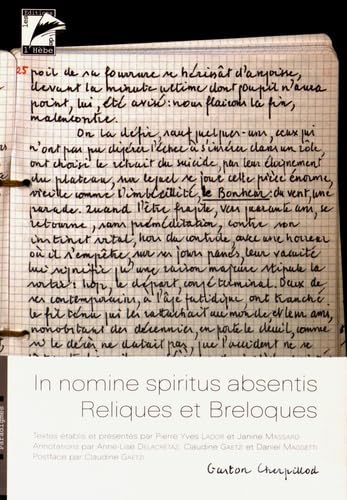 In nomine spiritus absentis: Reliques et breloques book