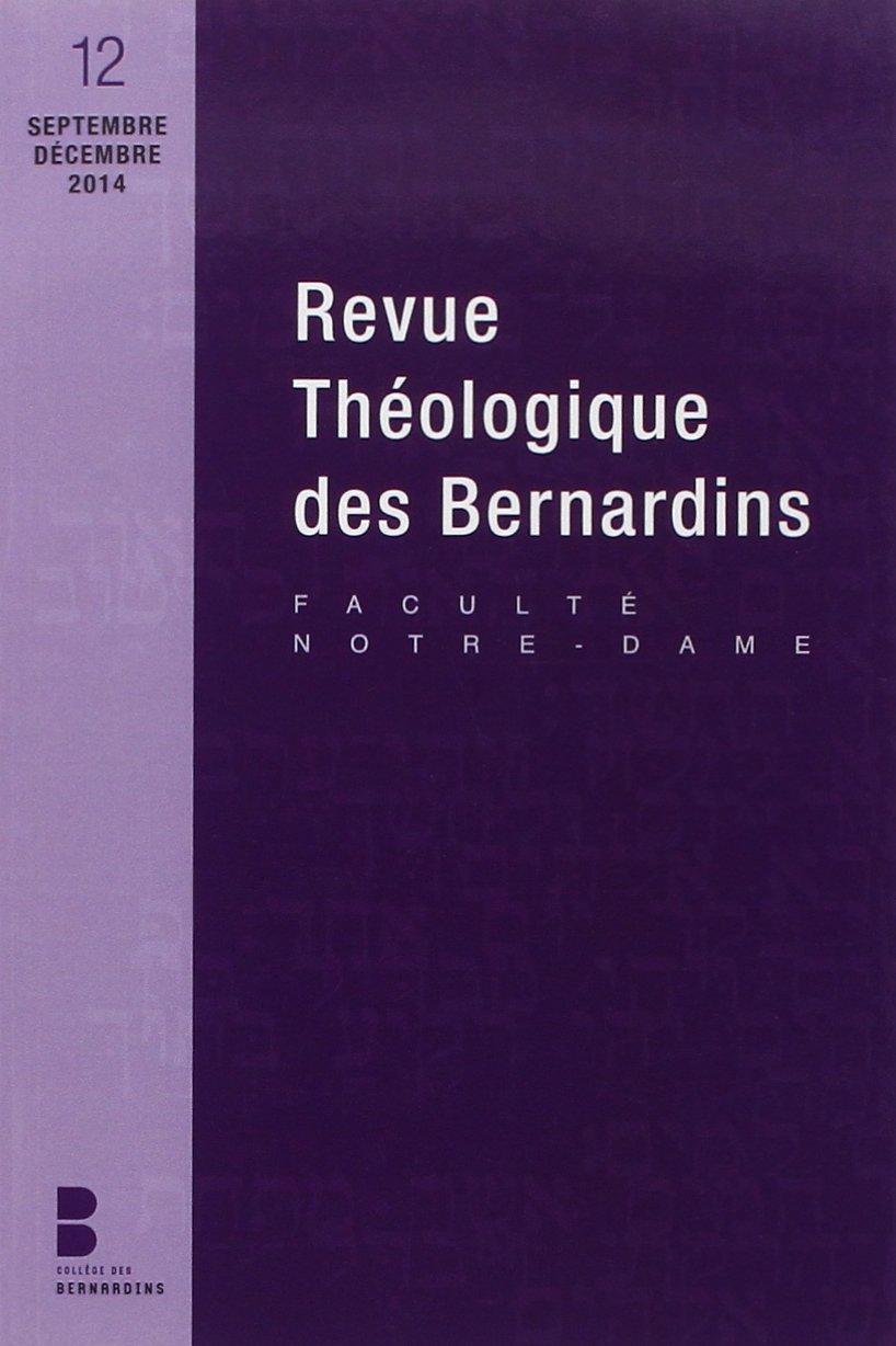 Revue theologique des bernardins n12 Religion & Esotericism