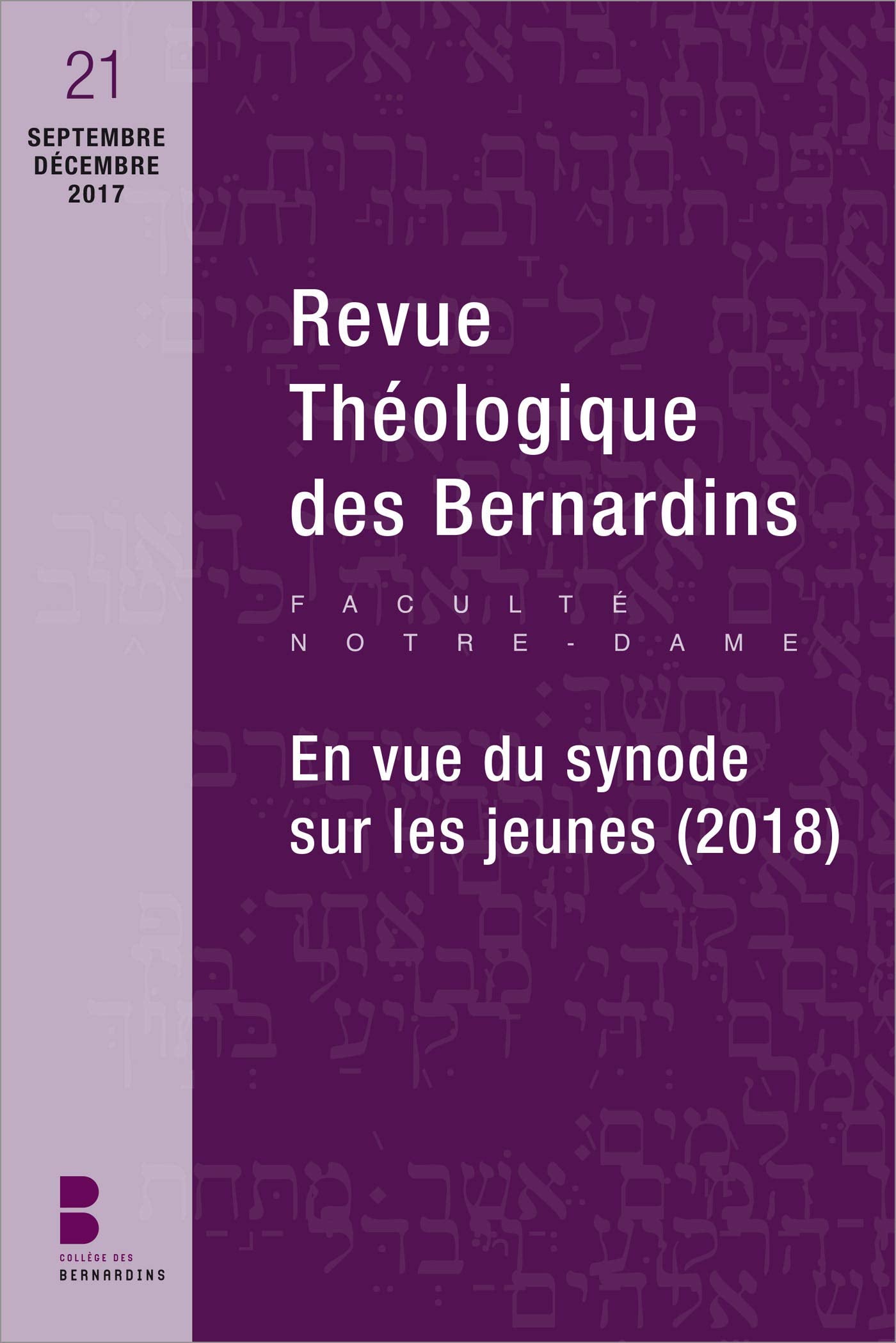 Revue théologique des Bernardins n°21 book