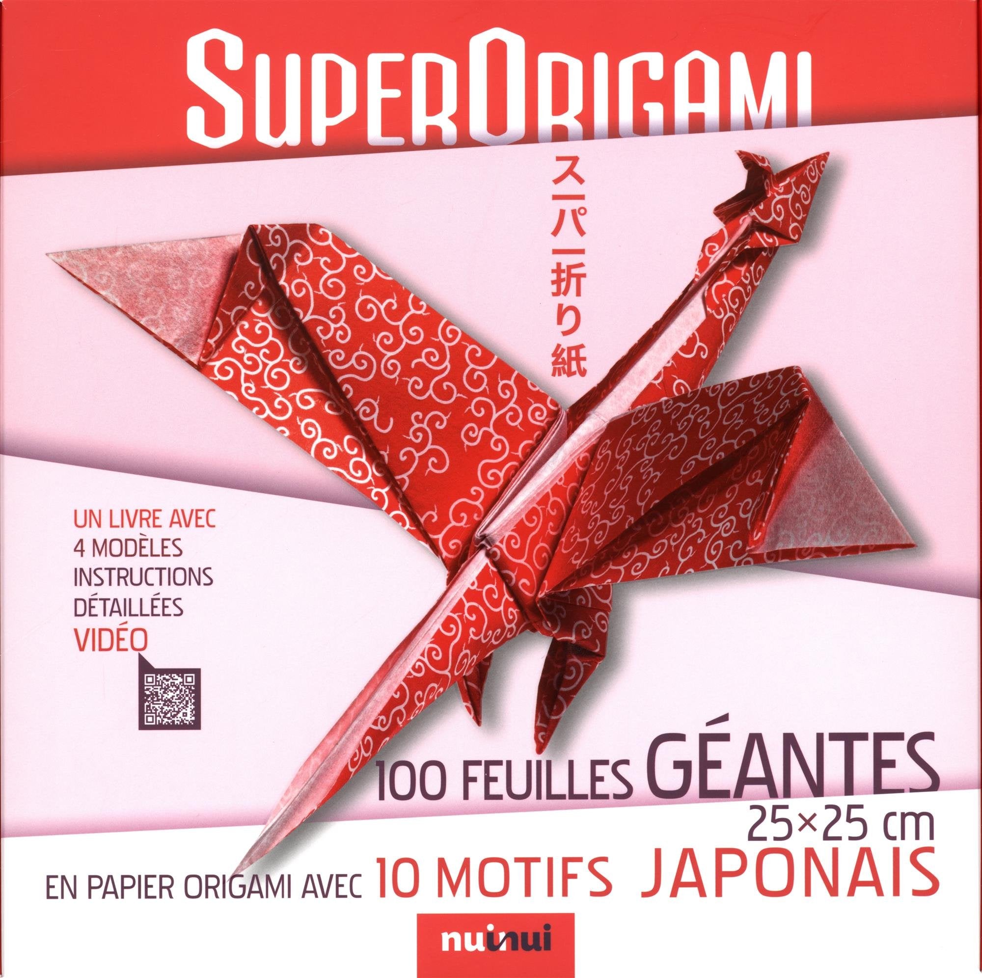 Superorigami: Avec 100 feuilles géantes 25x25cm en papier origami avec 10 motifs japonais Books