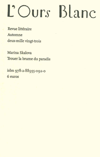 Ours blanc (L'), n° 39. Trouer la brume du paradis Books