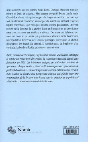 Le gout de l autre propos sur les poetes de l amerique book