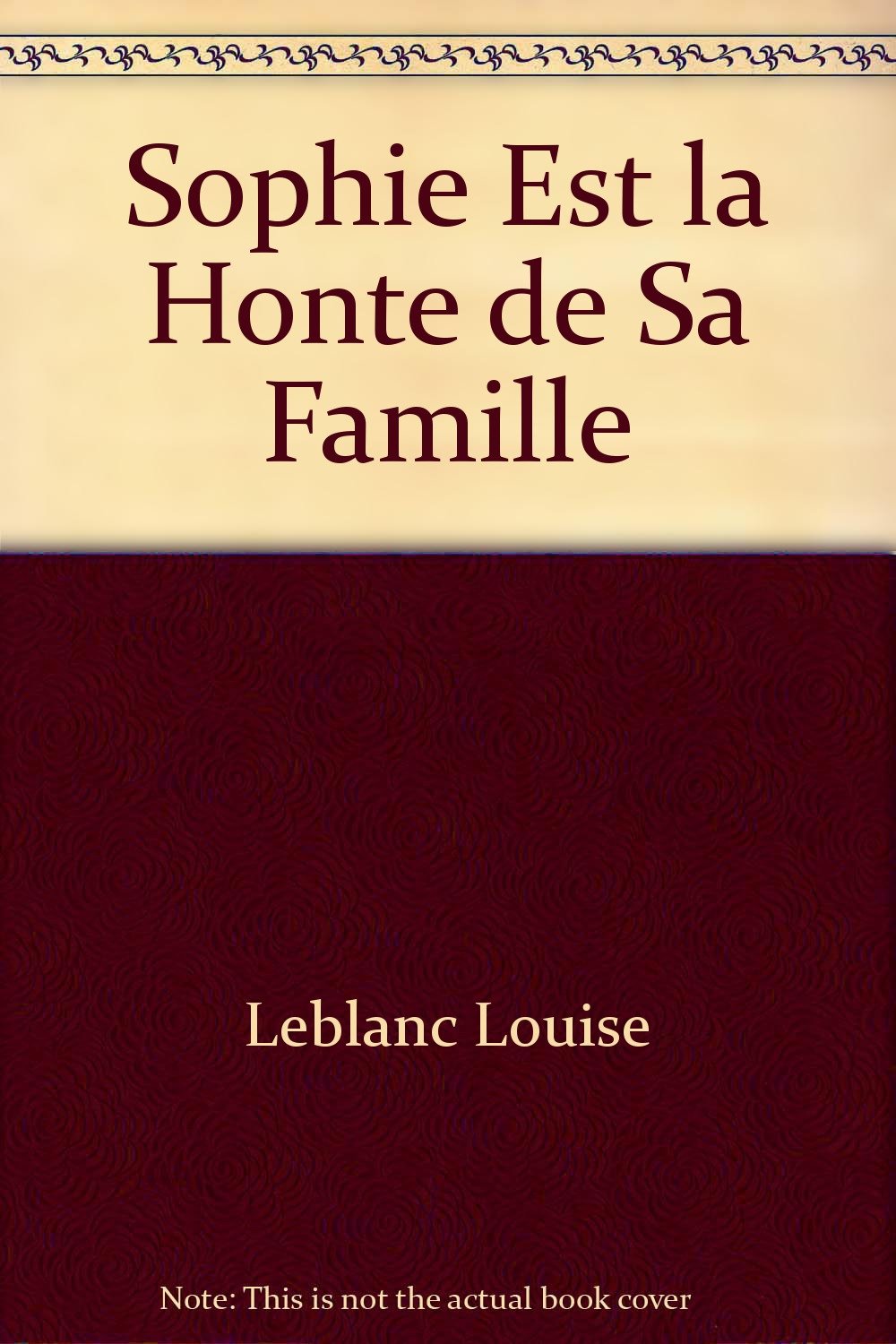 Sophie est la honte de sa famille book